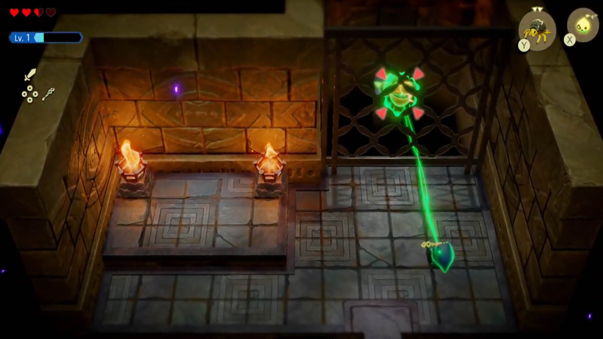 zelda echoes of wisdom suthorn dungeon pulling deku baba with bind puzzle