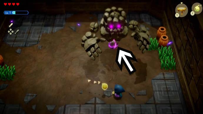 zelda echoes of wisdom suthorn dungeon seismic talus fight ball location phase one
