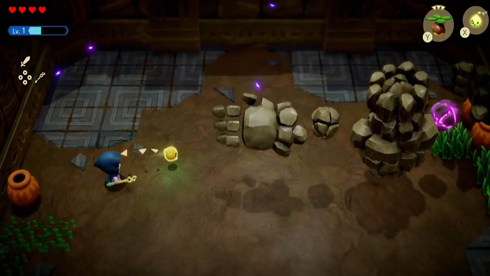 zelda echoes of wisdom suthorn dungeon seismic talus rocket hand attack stance