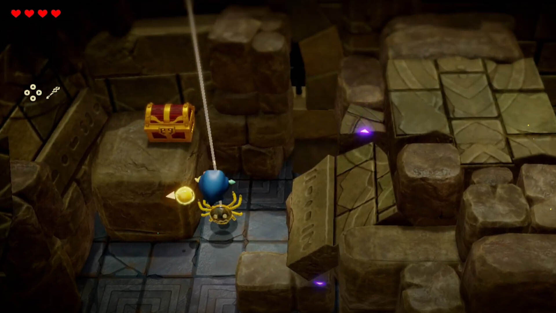 zelda echoes of wisdom suthorn dungeon strandtula string to chest three