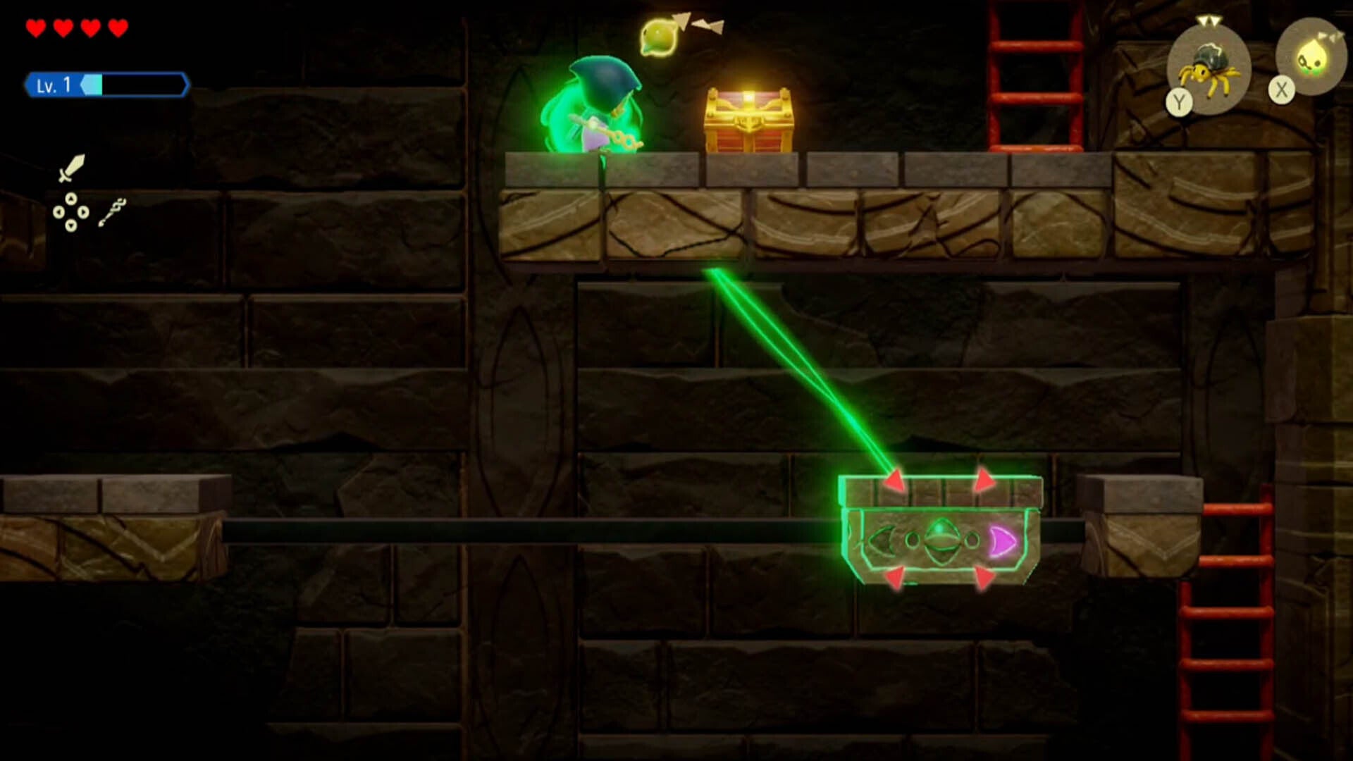 zelda echoes of wisdom suthorn dungeon zelda using bind follow to reach chest