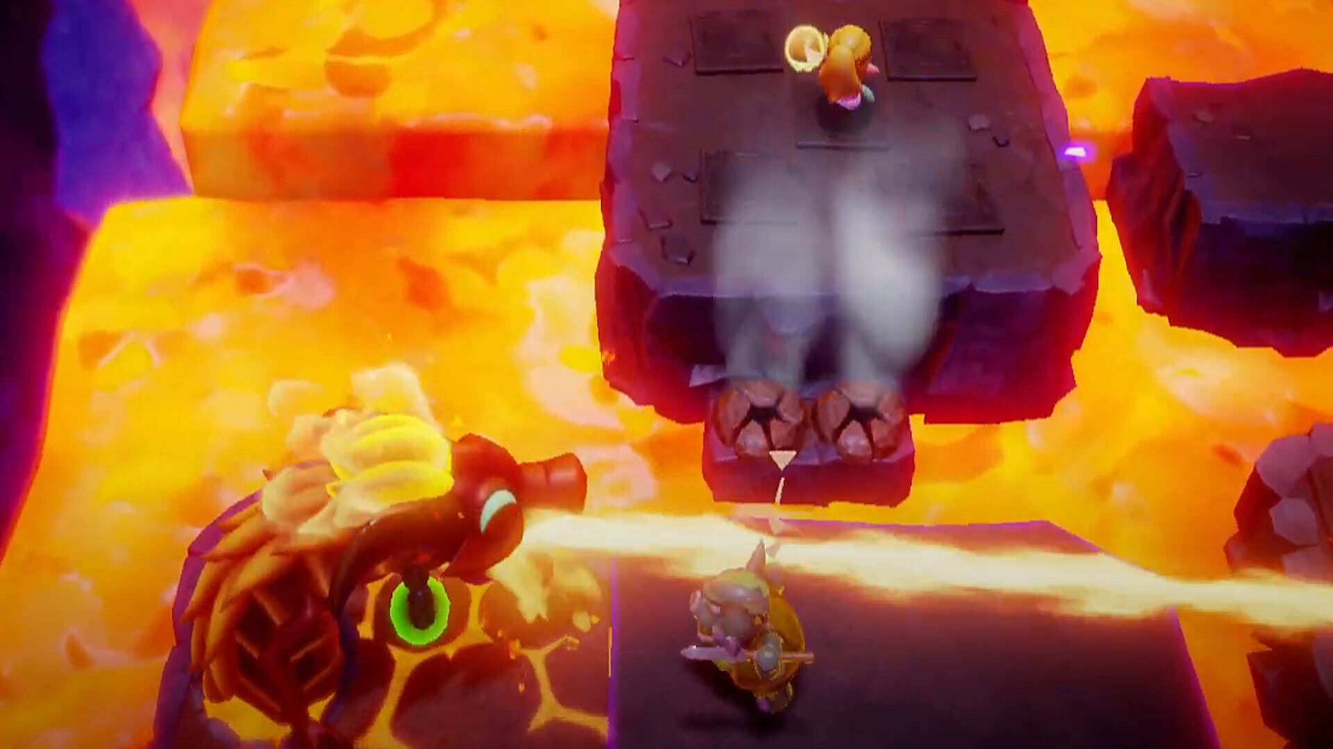 zelda echoes of wisdom volvagia fight lava attack