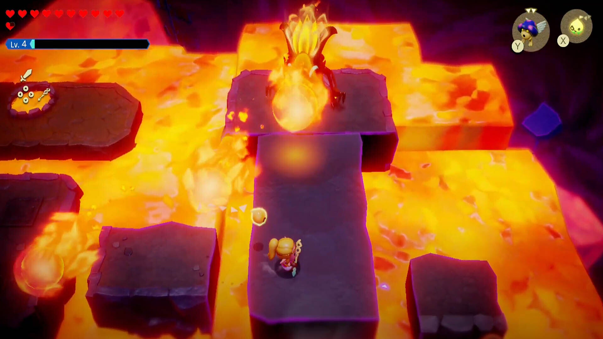 zelda echoes of wisdom volvagia fight randomised fireball attack
