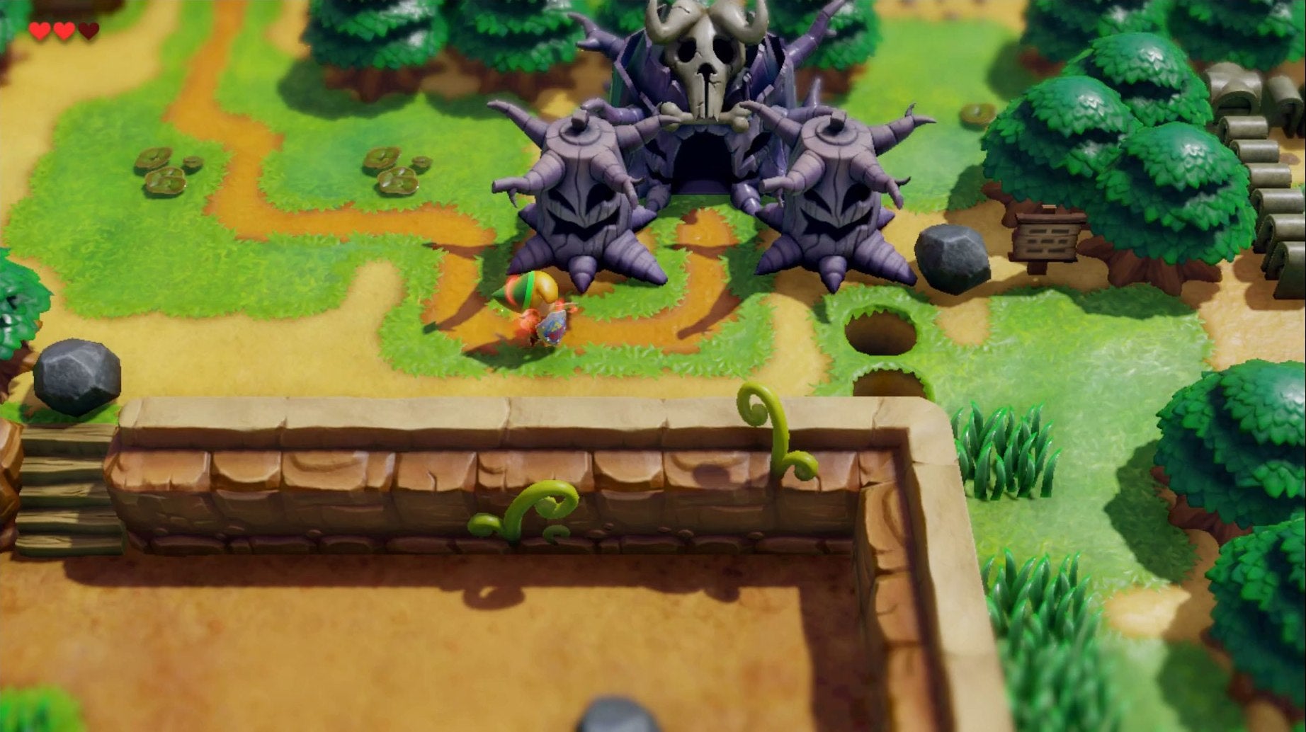 Zelda Link's Awakening Mysterious Forest How to Get Past the Raccoon and Find the Tail Key VG247