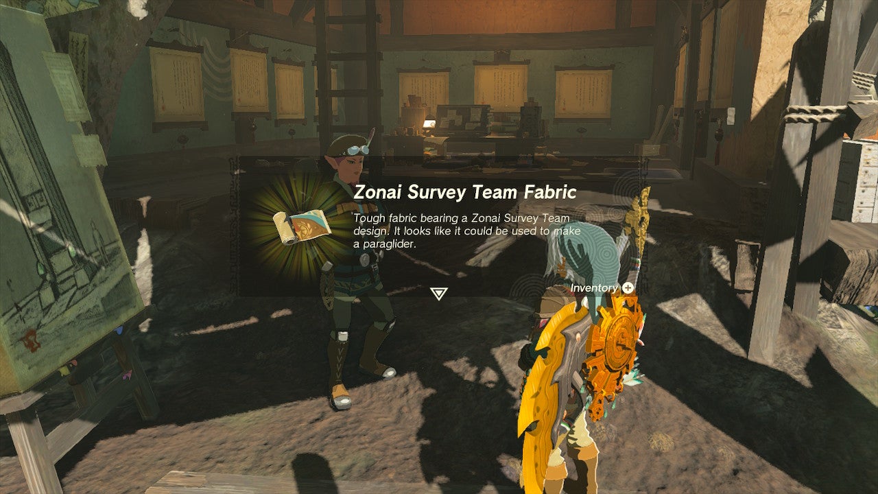 Wortsworth giving Link his reward for finding all of the Ancient Hyrulean Text in Zelda: Tears of the Kingdom - 5