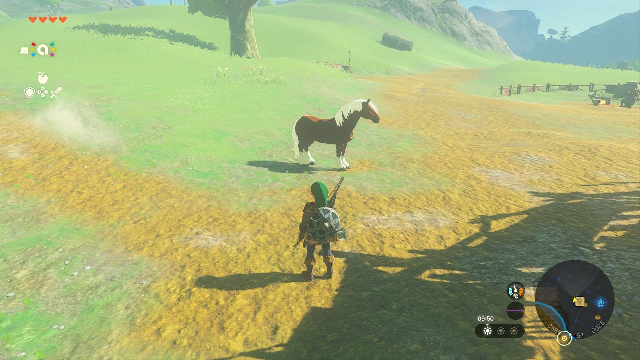 Link standing next to Epona, one of the best horses in Zelda: Tears of the Kingdom - 1
