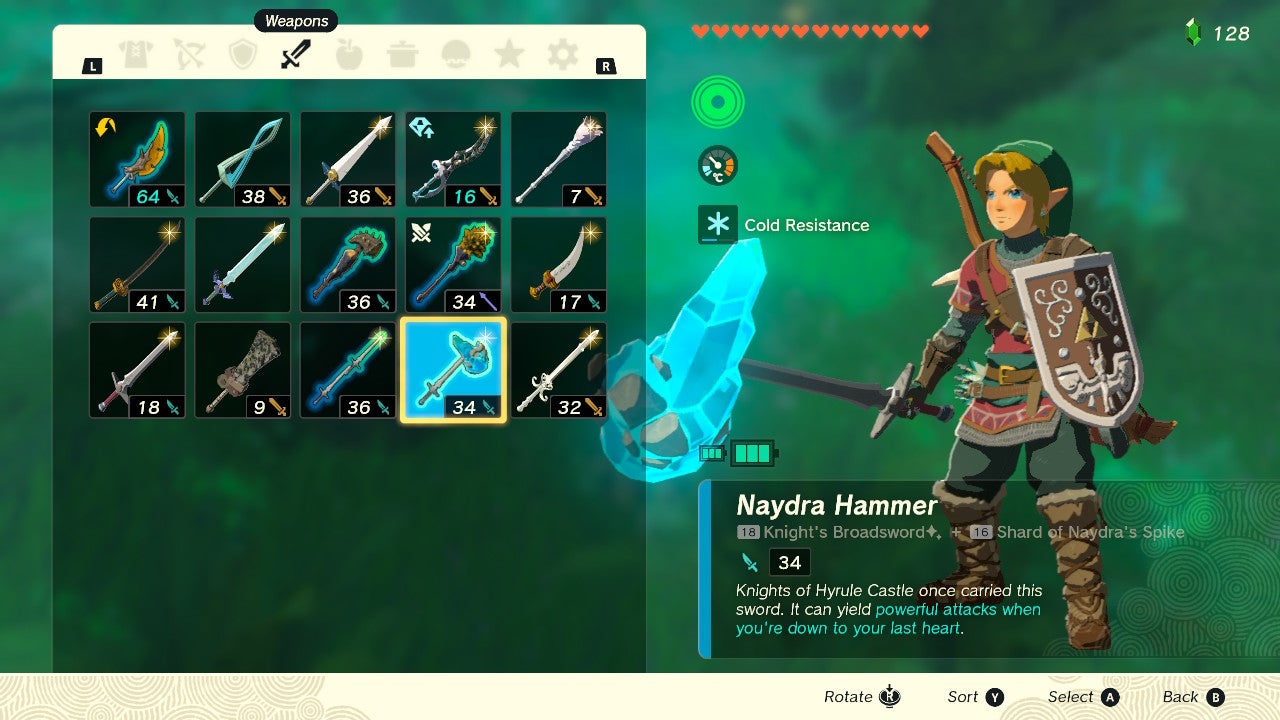 Link wielding a dragon-infused weapon in Zelda: Tears of the Kingdom - 5