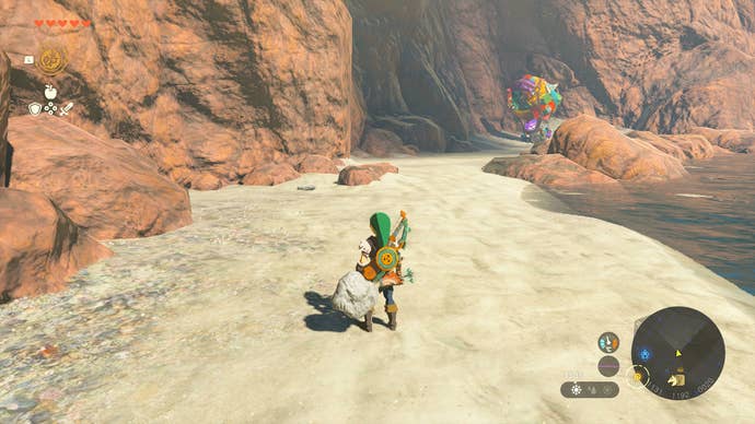 Link finding the Bubbul Gem shop in Zelda: Tears of the Kingdom