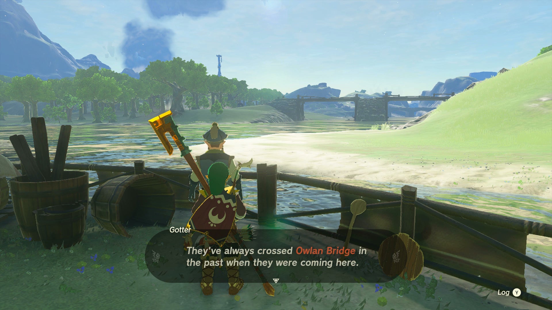 Link speaking to Gotter during the Gourmets Gone Missing quest in Zelda: Tears of the Kingdom - 4