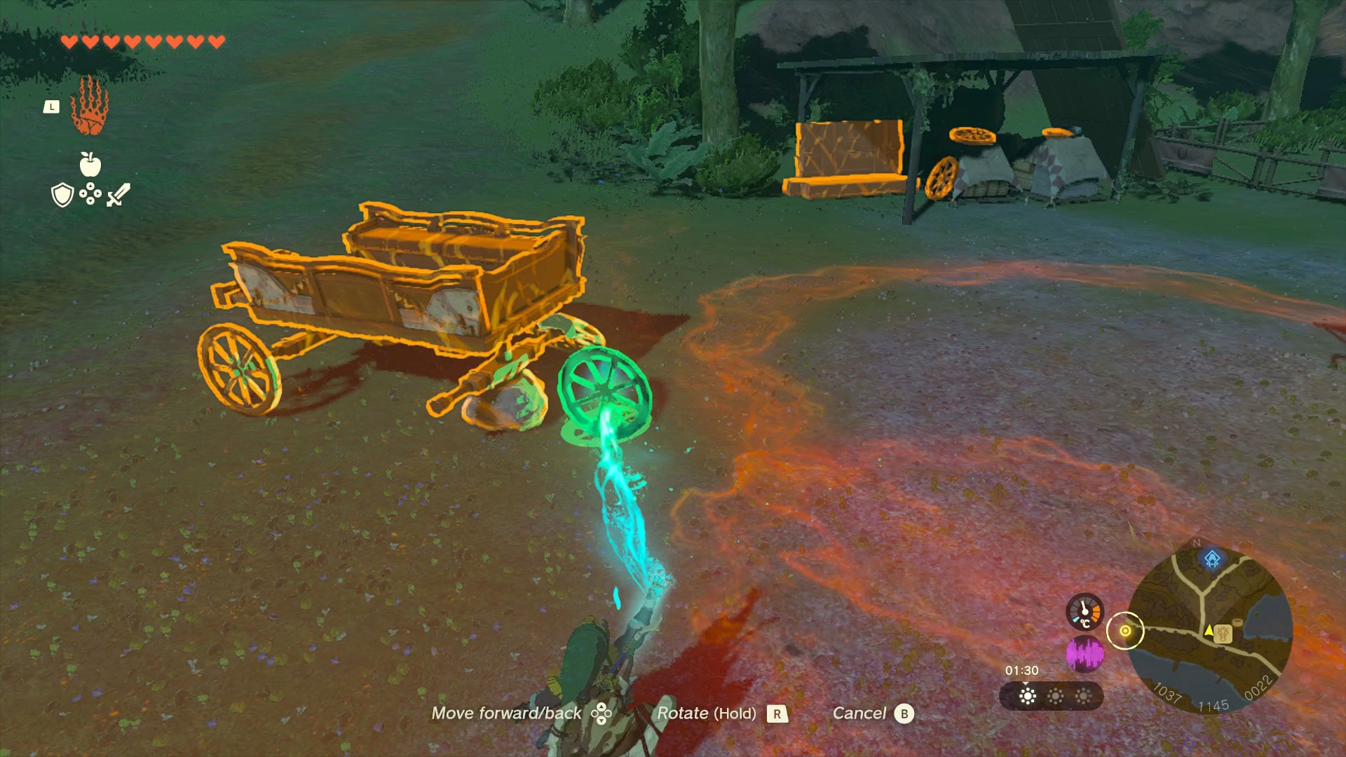 Link fixing a cart to take to the Great Fairy in Zelda: Tears of the Kingdom - 4