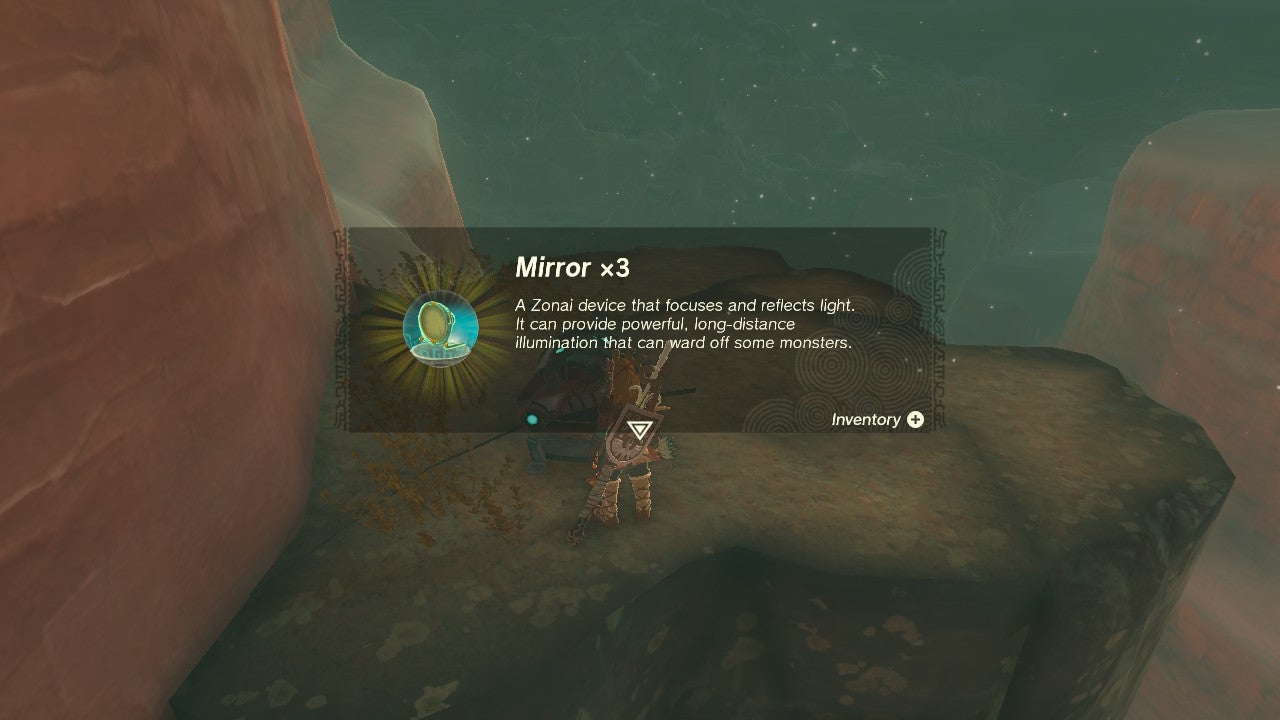 Link opening a chest containing mirrors in Zelda: Tears of the Kingdom - 5