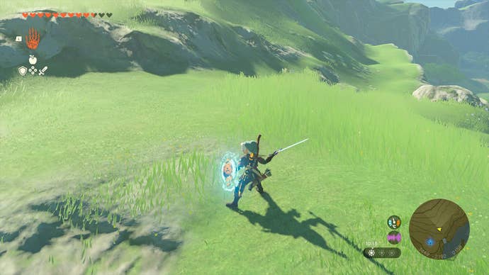 Link searching for some Hylian Rice in Zelda: Tears of the Kingdom
