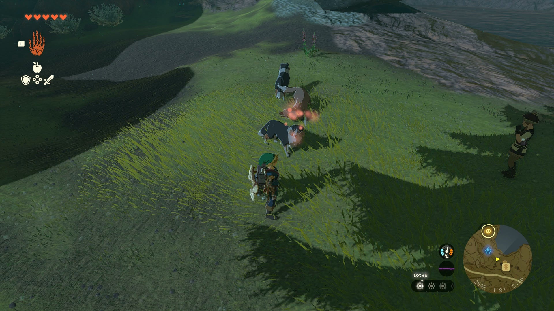 Link coaxing dogs to sniff out treasure in Zelda: Tears of the Kingdom - 3