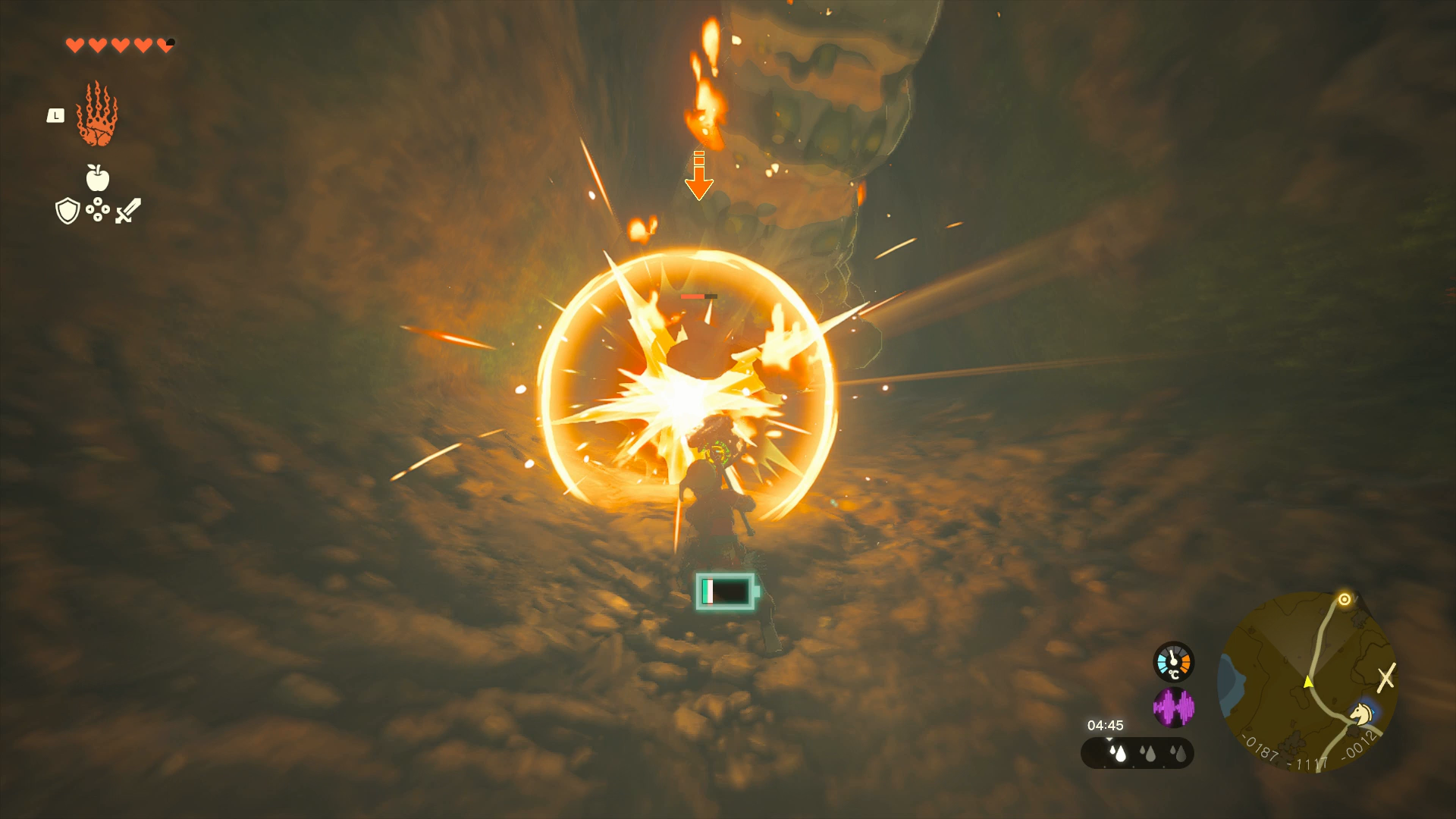 Link defeating a Like-Like in Zelda: Tears of the Kingdom