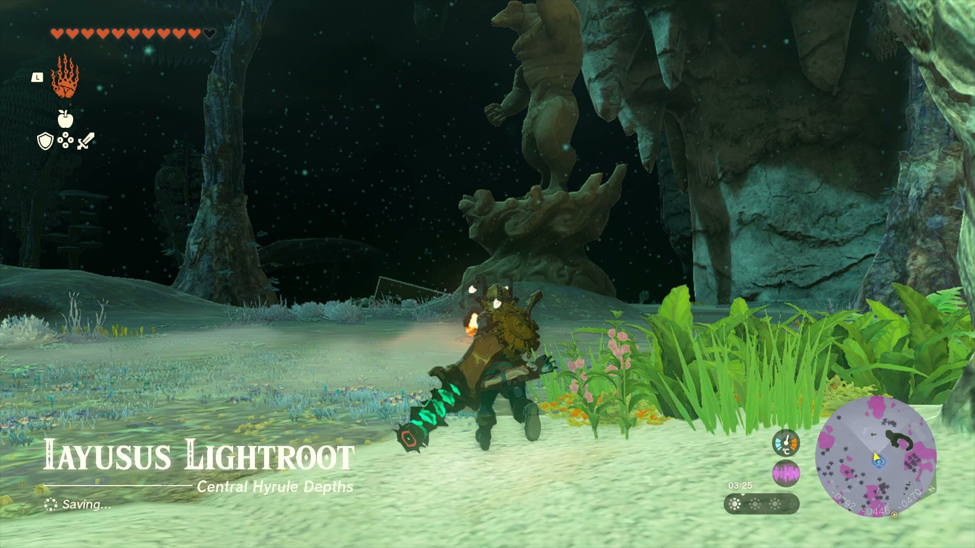 Link running past a minotaur statue in Zelda: Tears of the Kingdom - 5