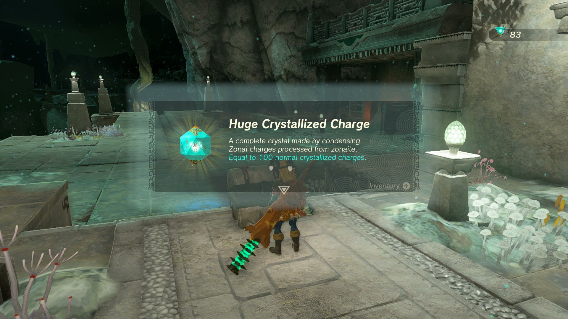 Link collecting a huge Crystallized Charge in Zelda: Tears of the Kingdom - 11