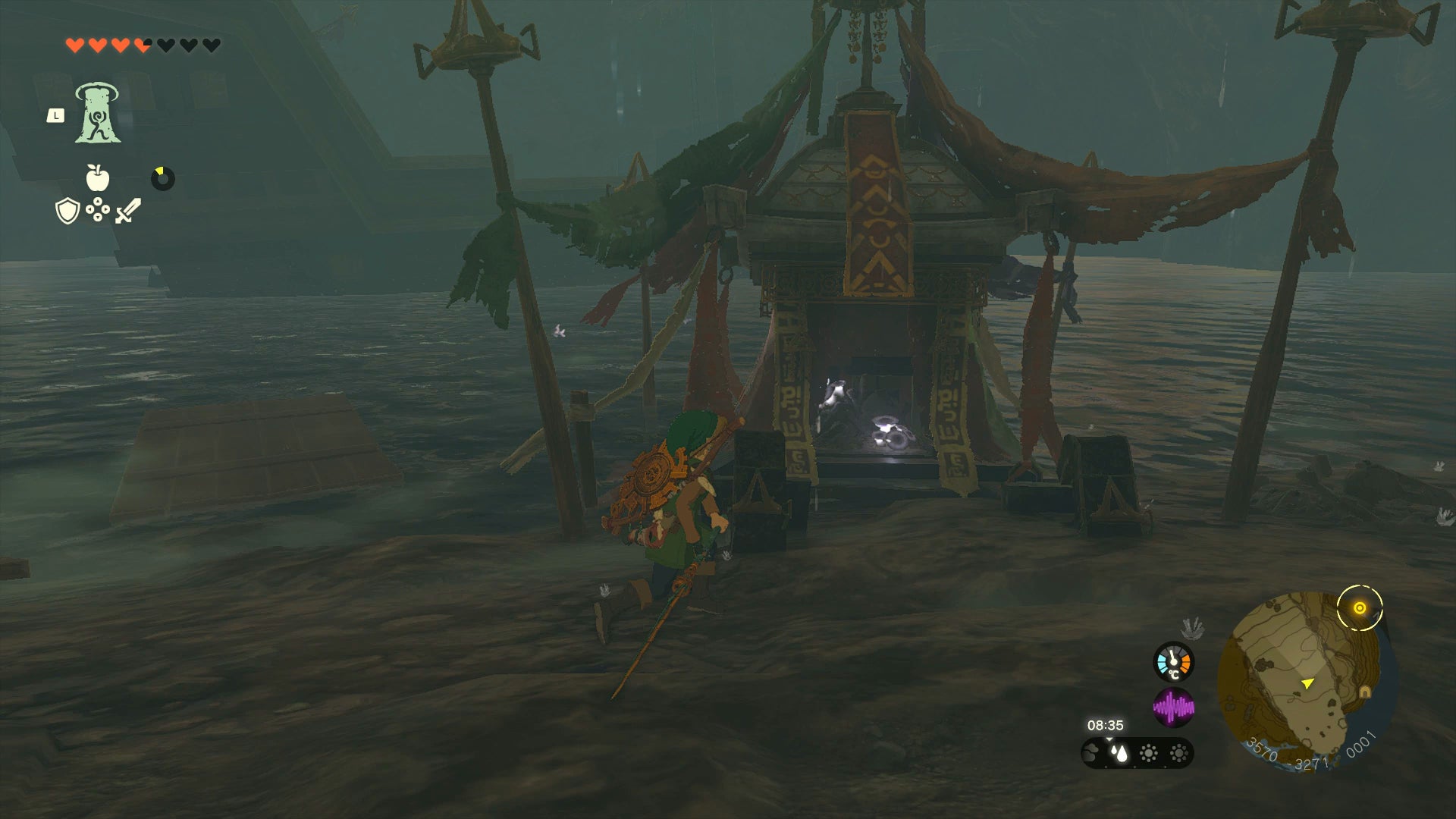 Link searching Cape Cales Cliffside Cave in Zelda: Tears of the Kingdom - 1