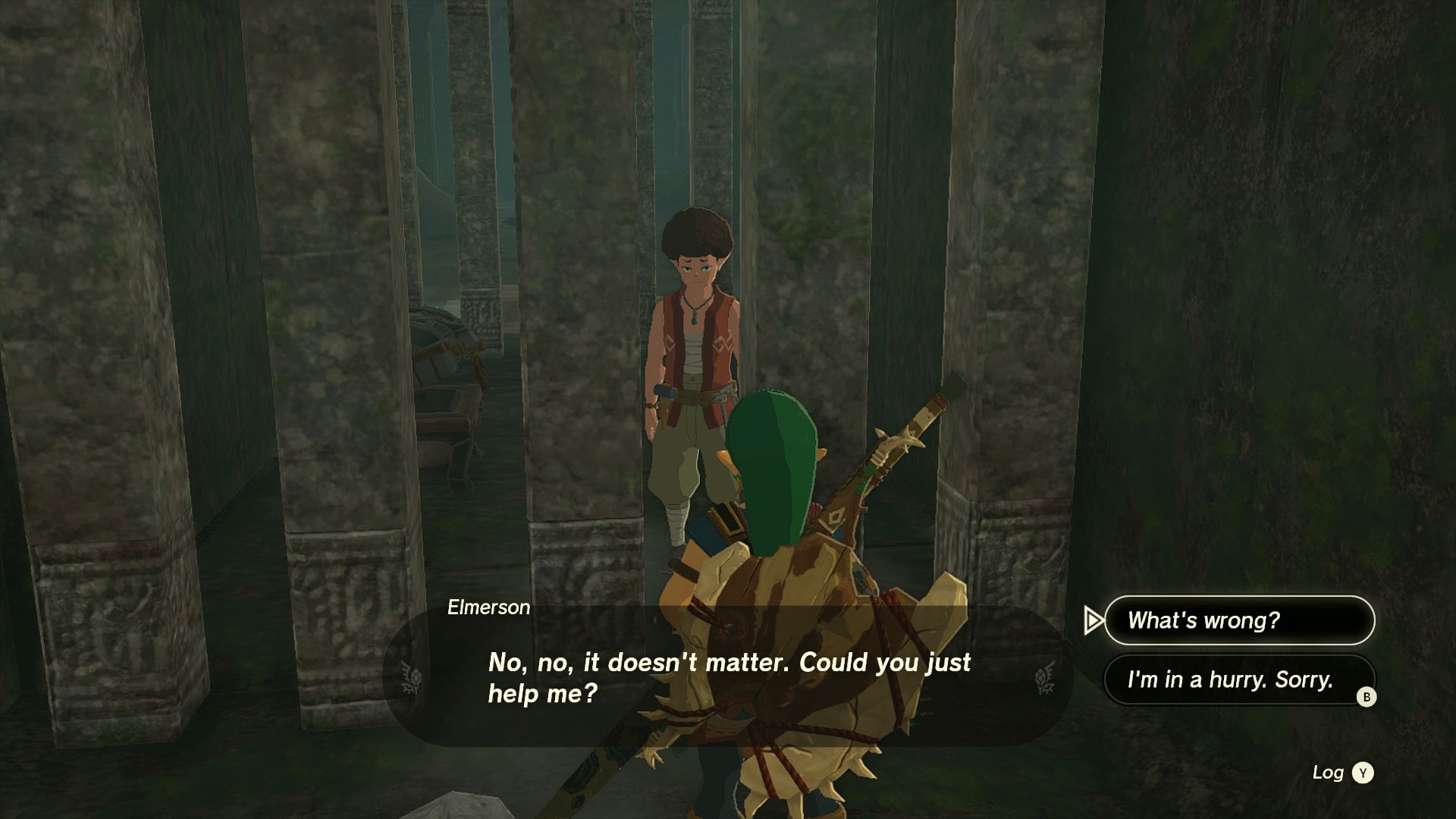 Link speaking to Elmerson through some cell bars in Zelda: Tears of the Kingdom - 5