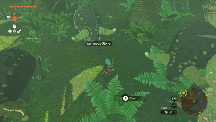 Link feeding Luminous Stone to a Dondon in Zelda: Tears of the Kingdom