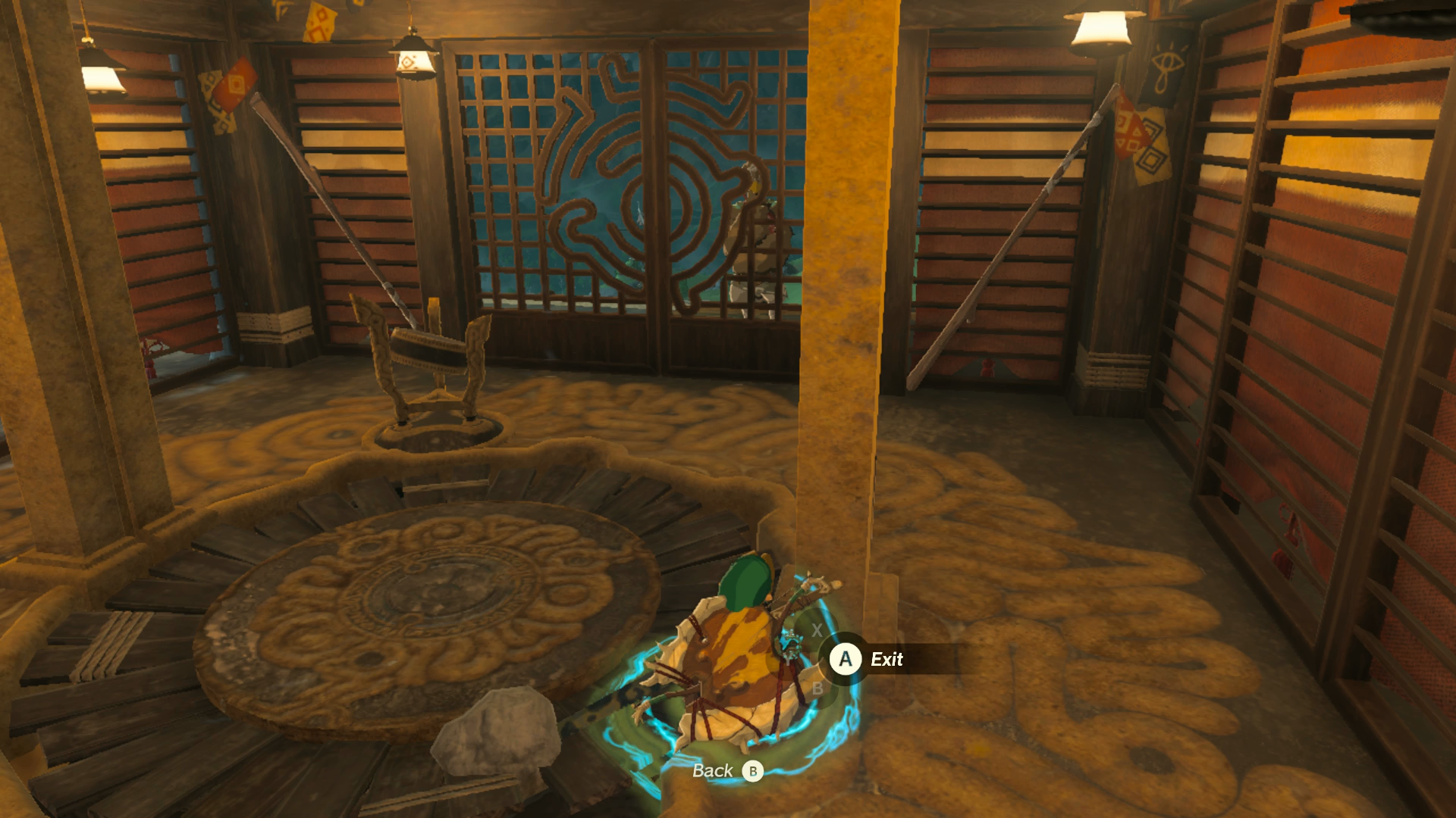 Link using the Ascend power to access Sahasra Slope Skyview Tower in Zelda: Tears of the Kingdom