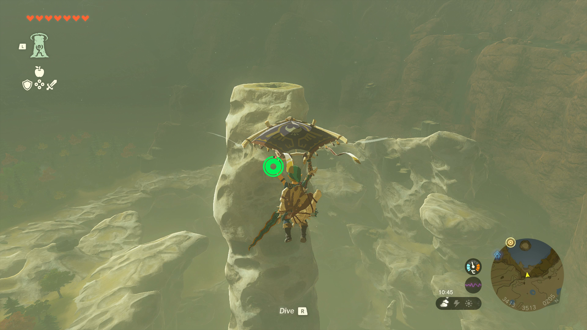 Link gliding towards the Skull&rsquo;s Left Eye in Zelda: Tears of the Kingdom