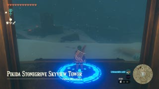 Link experiencing Unbearable Cold in the Hebra Mountains in Zelda: Tears of the Kingdom