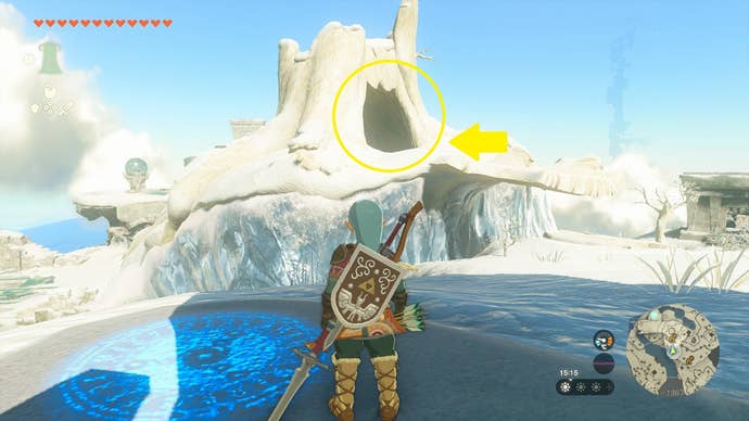 Link collecting warm clothes on the Great Sky Island in Zelda: Tears of the Kingdom