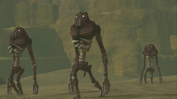 zelda totk a trio of gibdos in gerudo desert