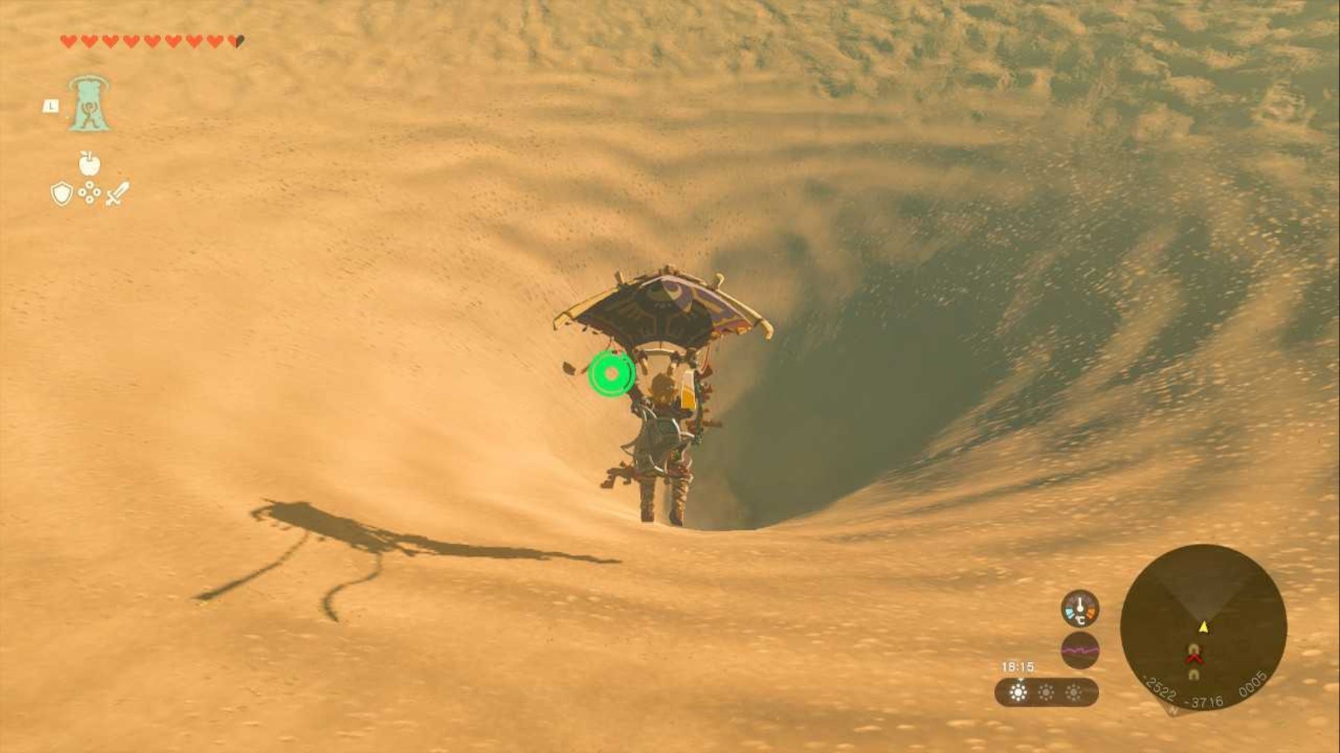 zelda totk ancient altar ruins phantom greaves sinkhold