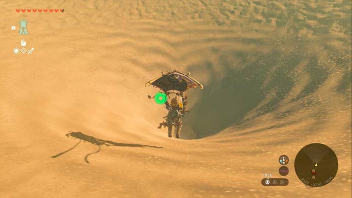 zelda totk ancient altar ruins phantom greaves sinkhold