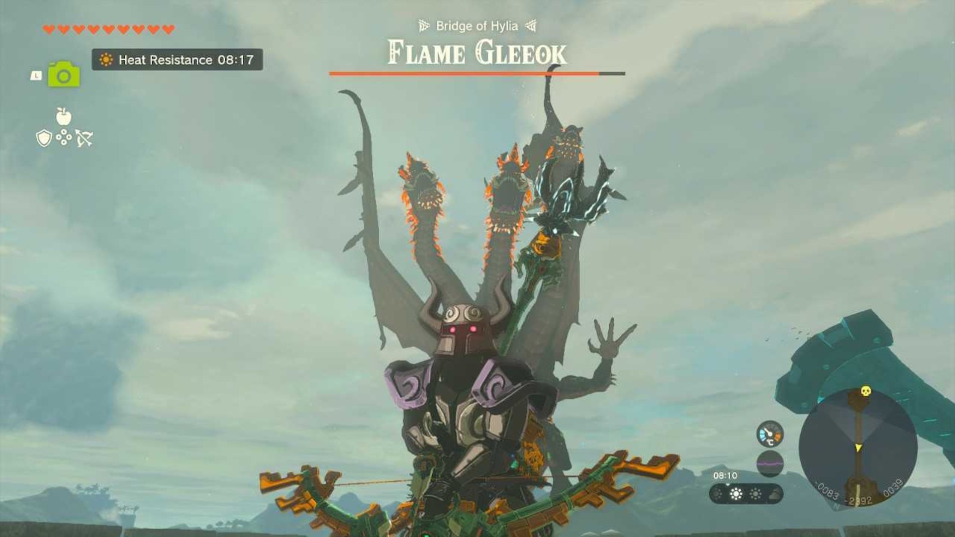 zelda totk link running from flame gleeok meteor