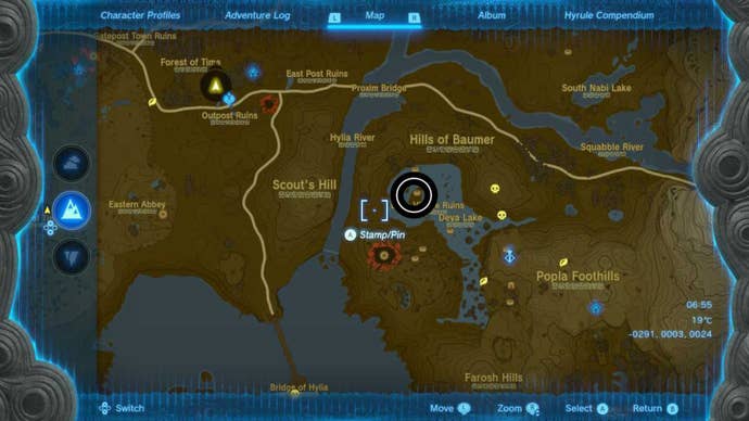 zelda totk deya village ruins well map location