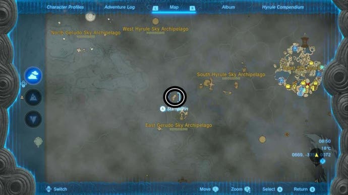 zelda totk east gerudo sky archipelago sages will map location