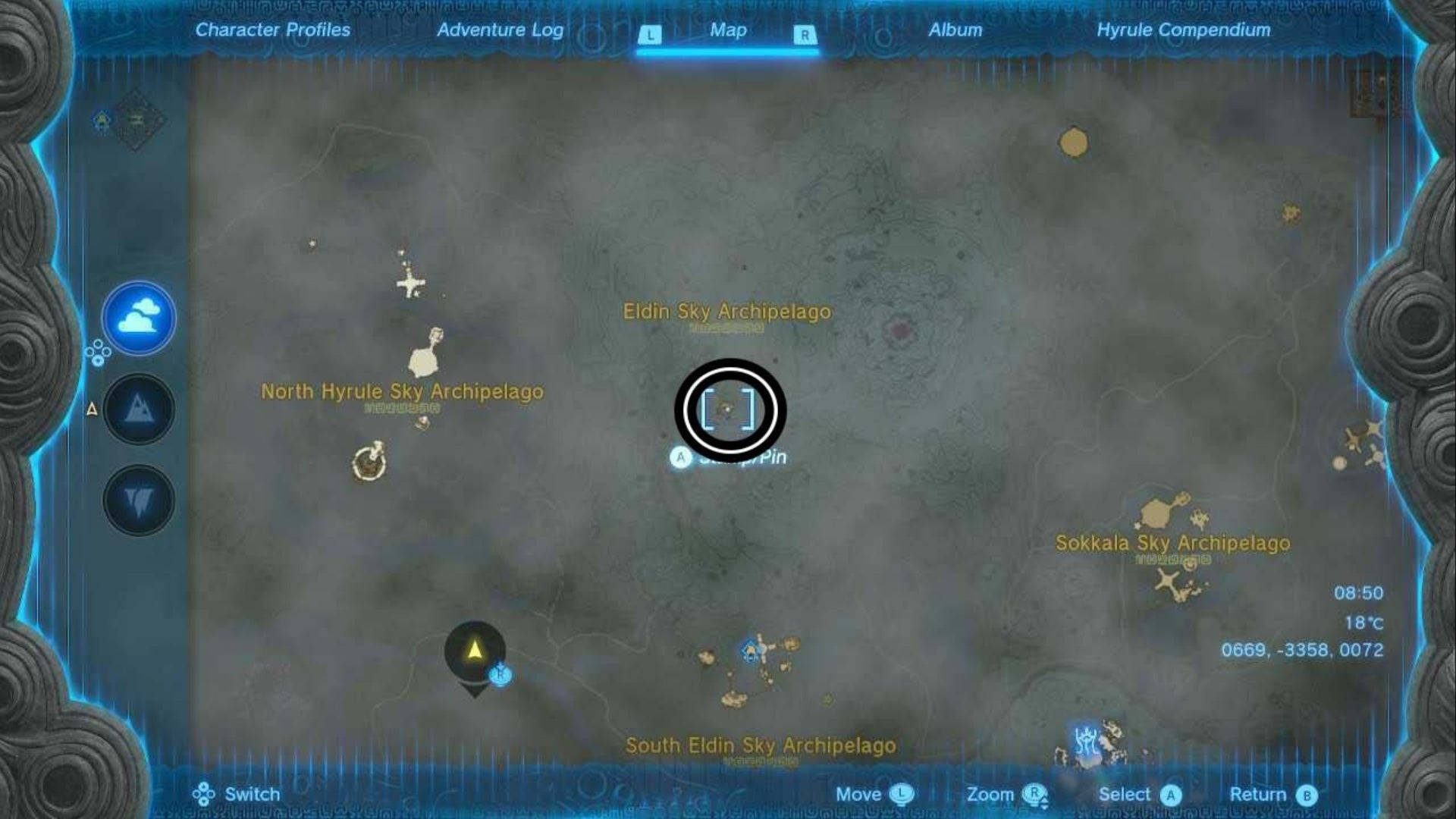 zelda totk eldin sky archipelago sages will map location