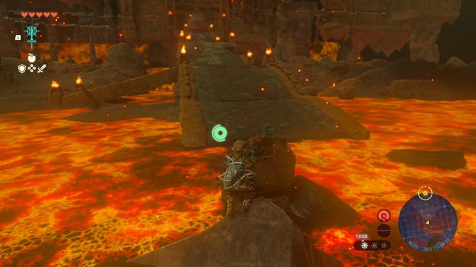 zelda totk fire temple lava pool ramp