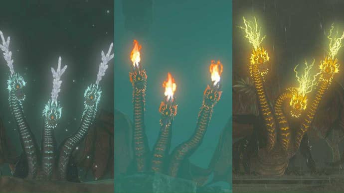 zelda totk frost flame and thunder gleeoks