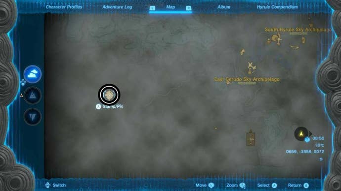 zelda totk gerudo sky island sages will map location