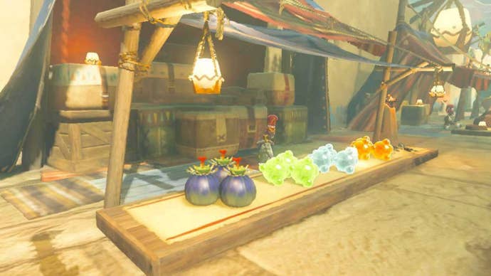 zelda totk gerudo town store bomb flower electric chu chu ice chu chu fire chu chu