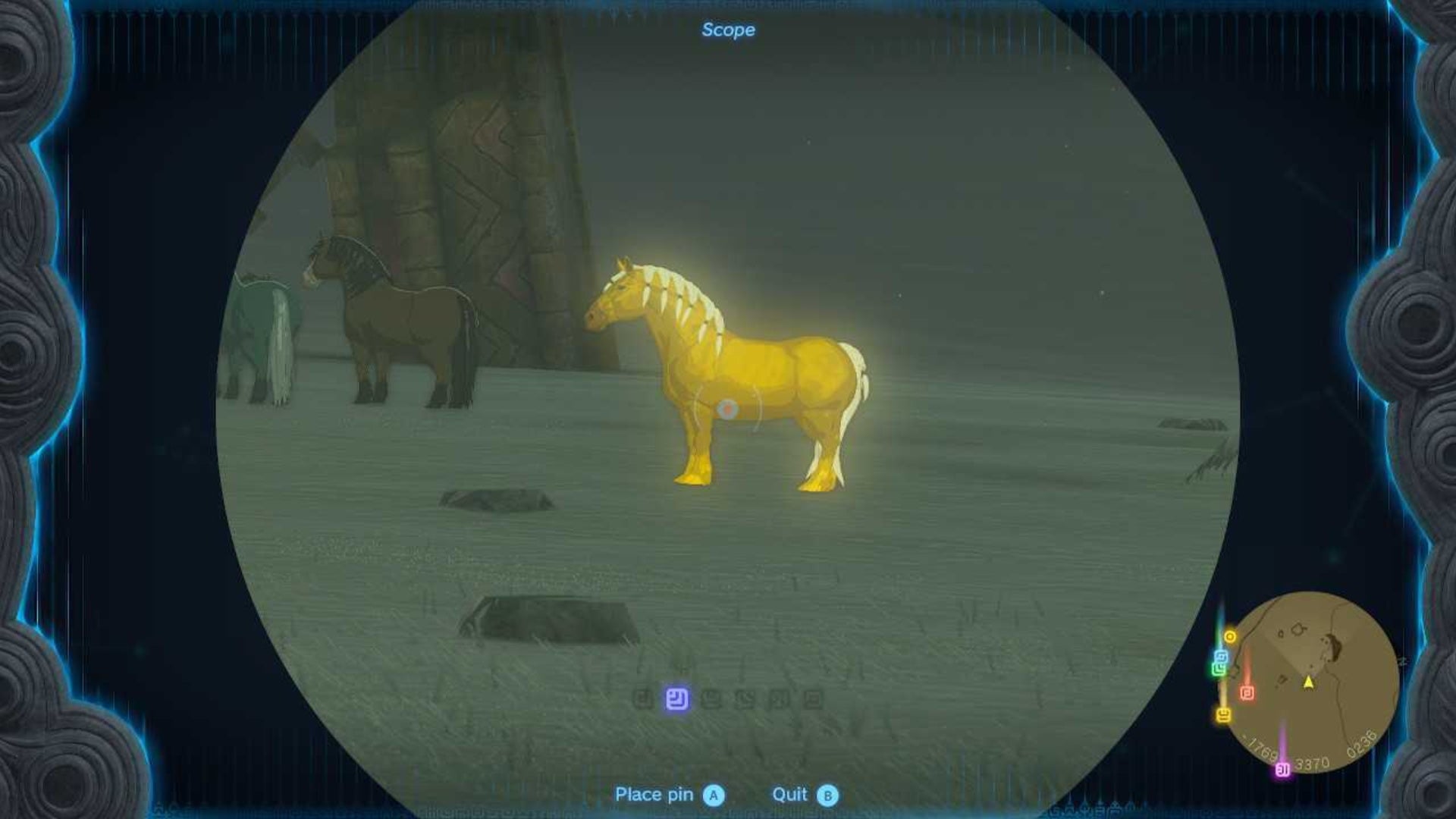 zelda totk golden horse through scope view