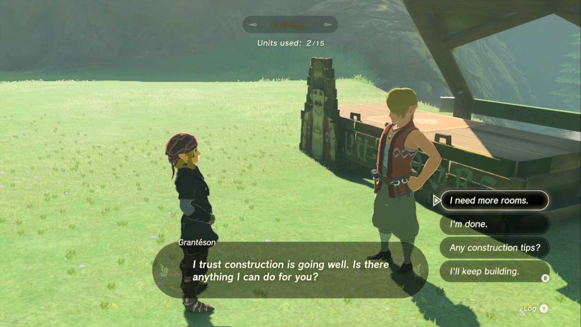 zelda totk granteson need more rooms menu