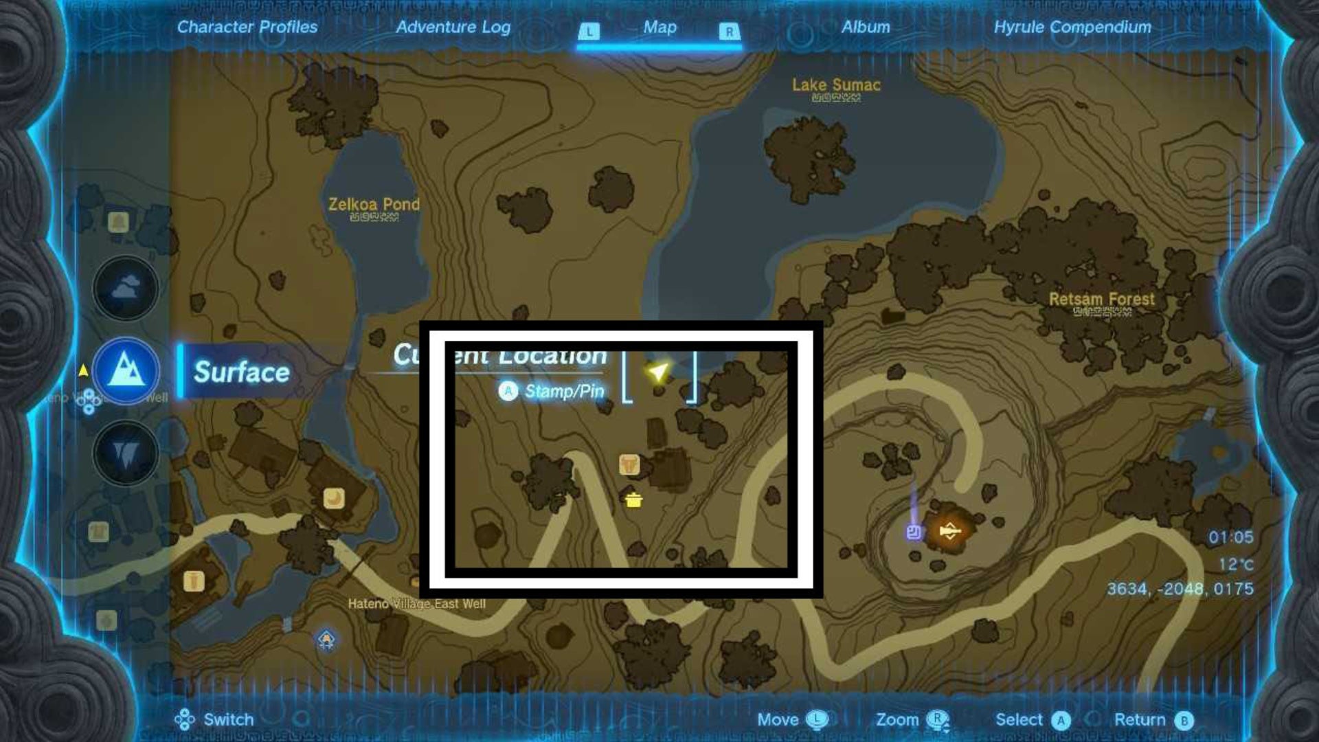 zelda totk hateno pasture dantz area map location