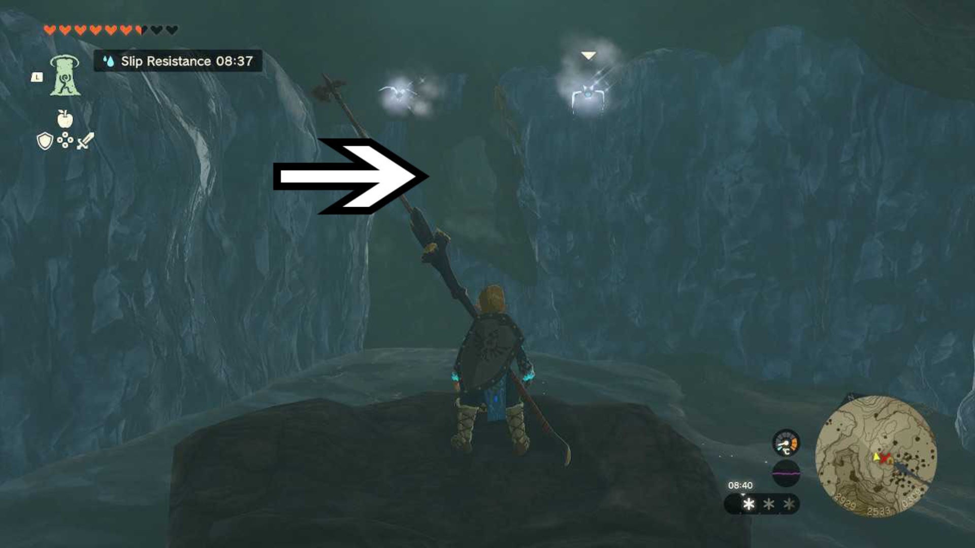 zelda totk hebra headspring cave frostbite trousers cave opening