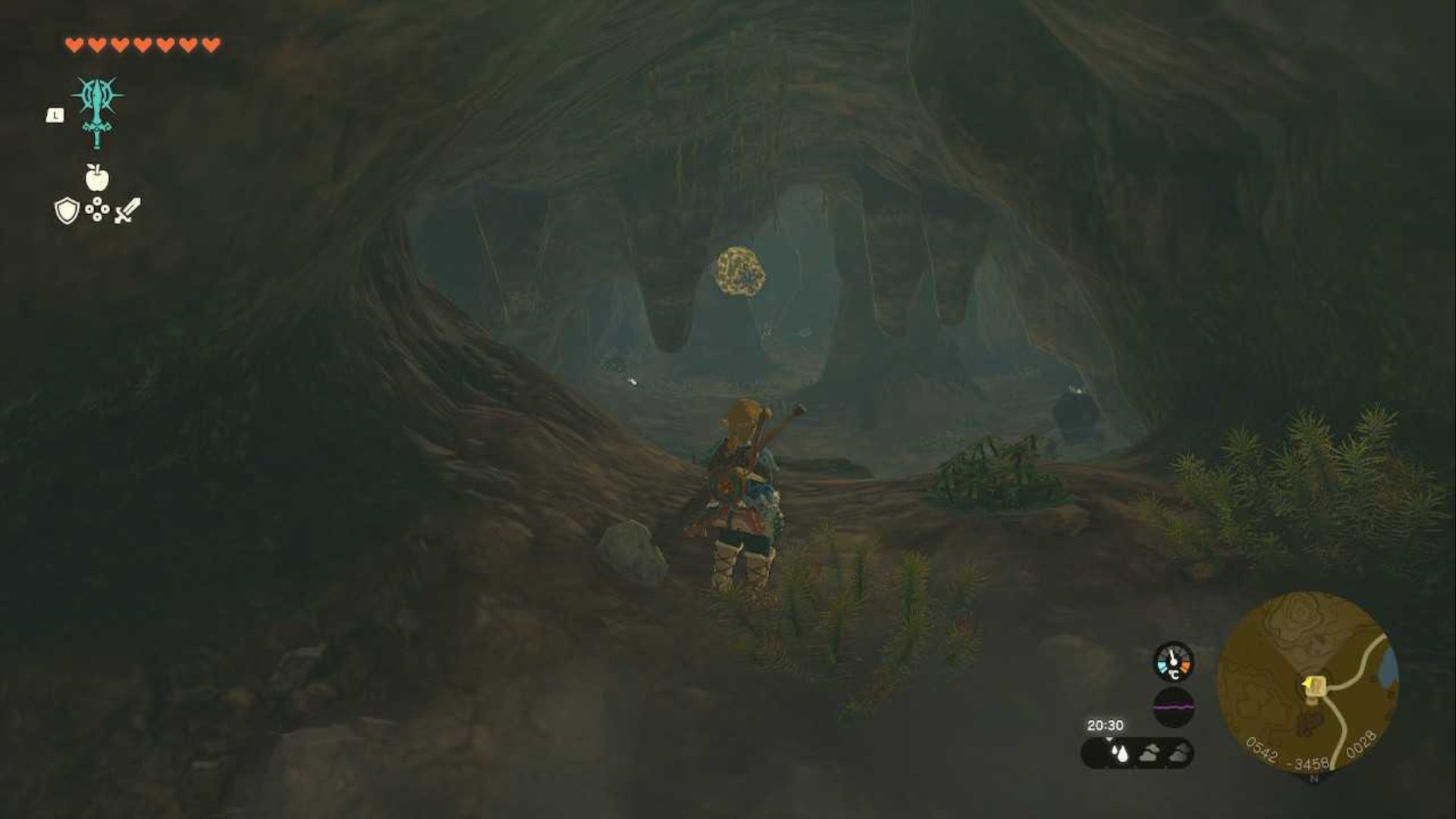 zelda totk highland stable well main cave shock like like