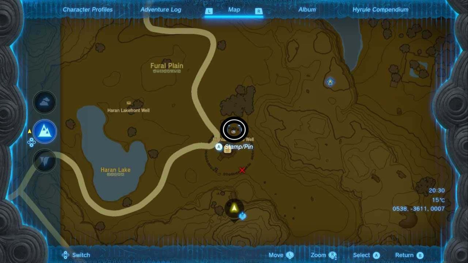 zelda totk highland stable well map location