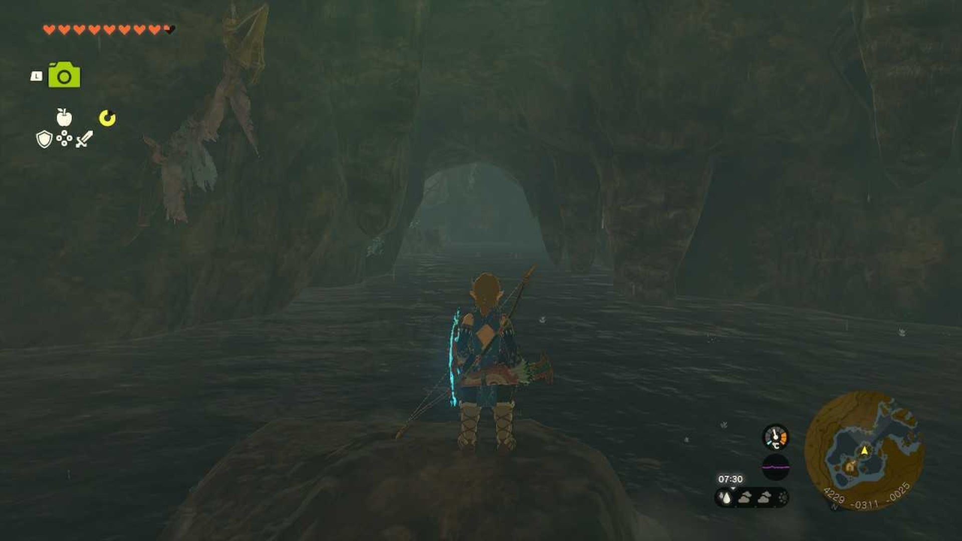 zelda totk horon lagoon cave rock rest
