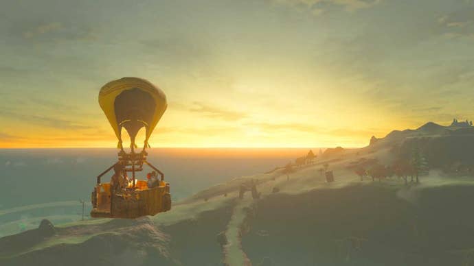 zelda totk hudson rhondson mattison link in hot air balloon