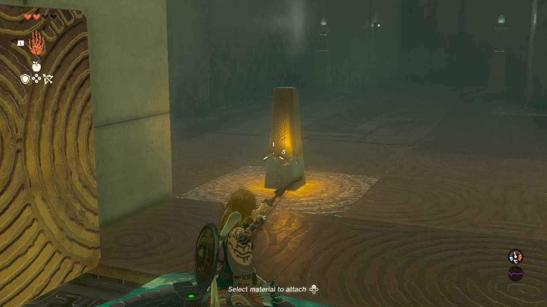 zelda totk ihen-a shrine final room link shooting golden statue