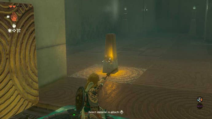 zelda totk ihen-a shrine final room link shooting golden statue