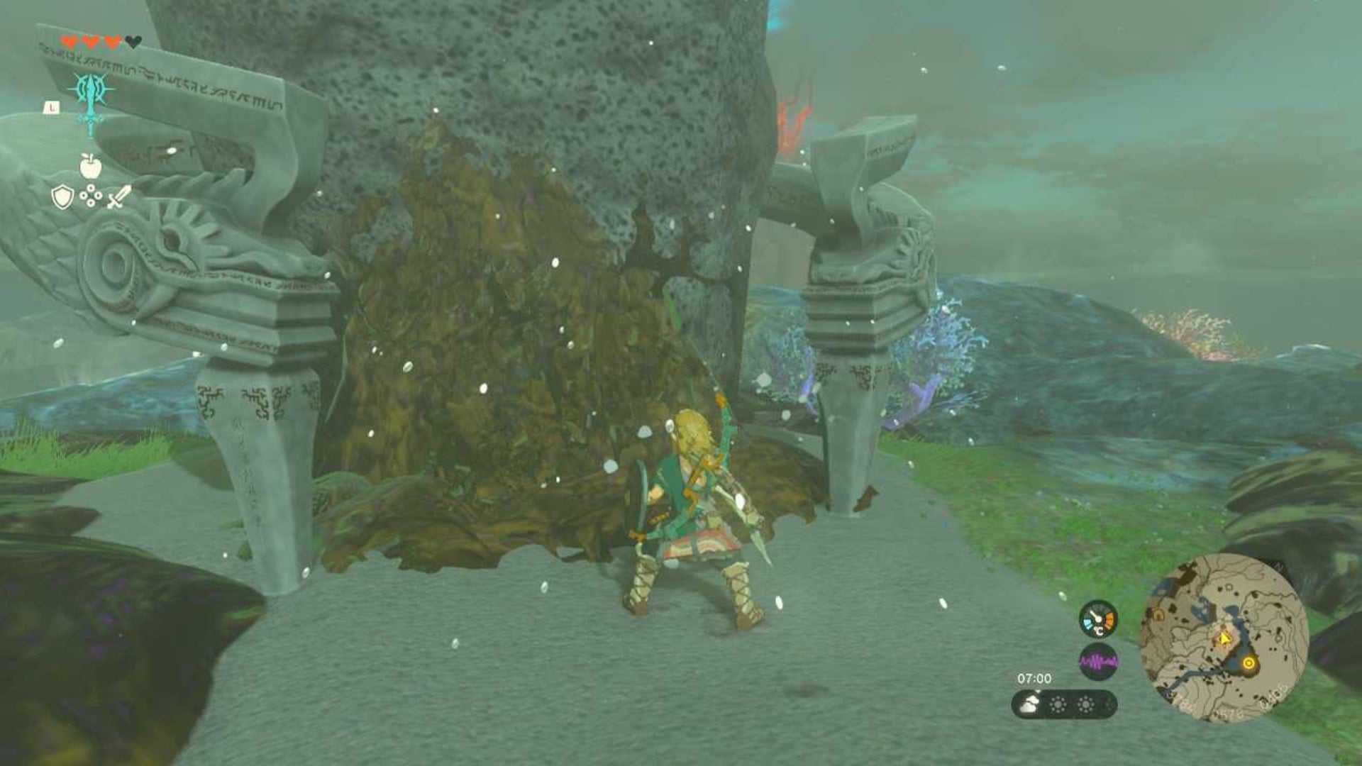 zelda totk ihen-a shrine slime covered entrance