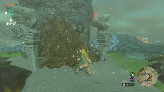 zelda totk ihen-a shrine slime covered entrance